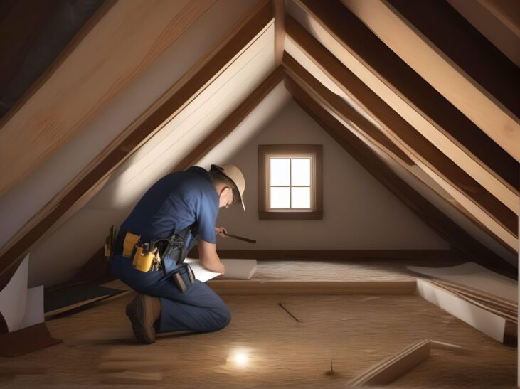 inspecting an attic